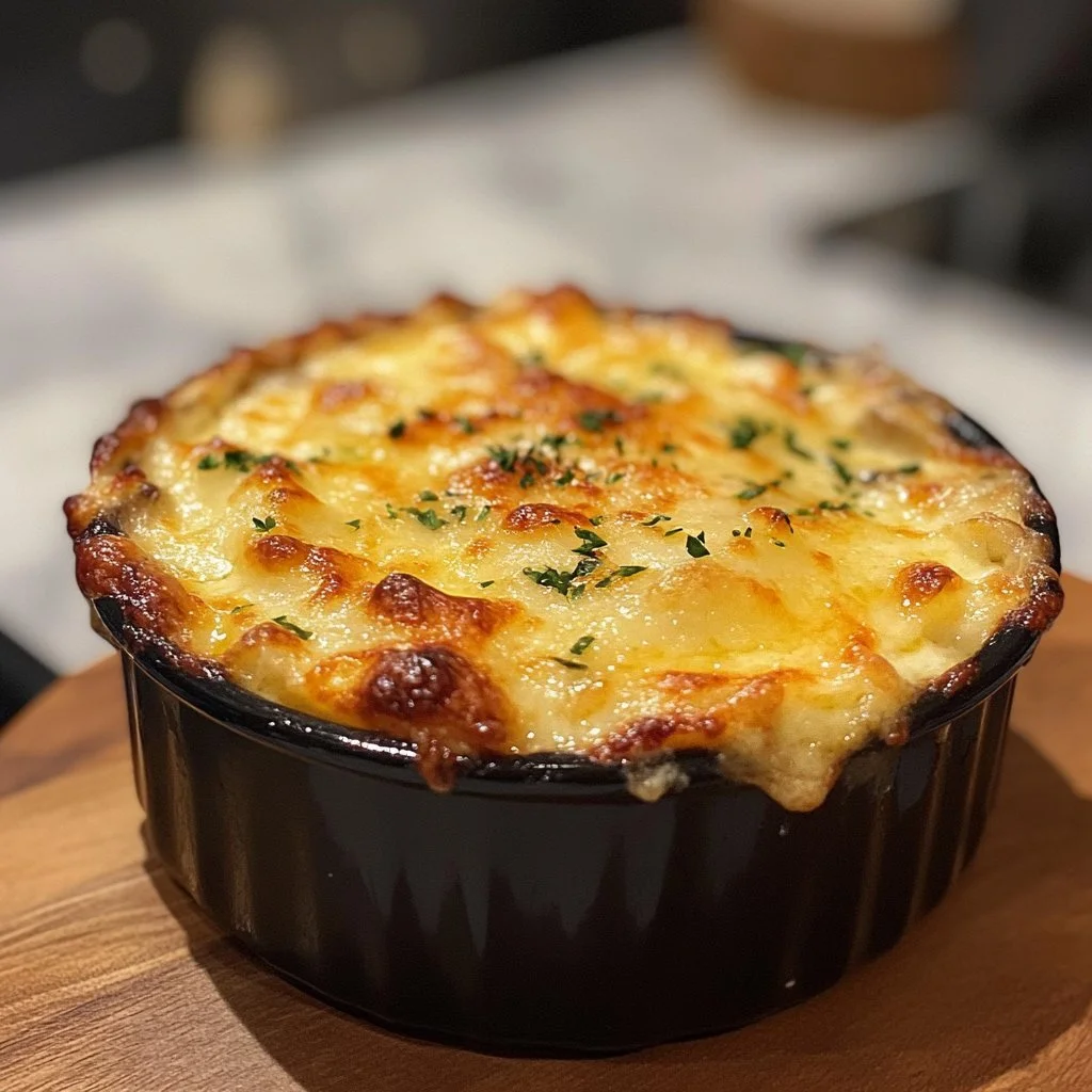 Delizioso Gratin Dauphinois preparato nell'Airfryer, ricco e cremoso
