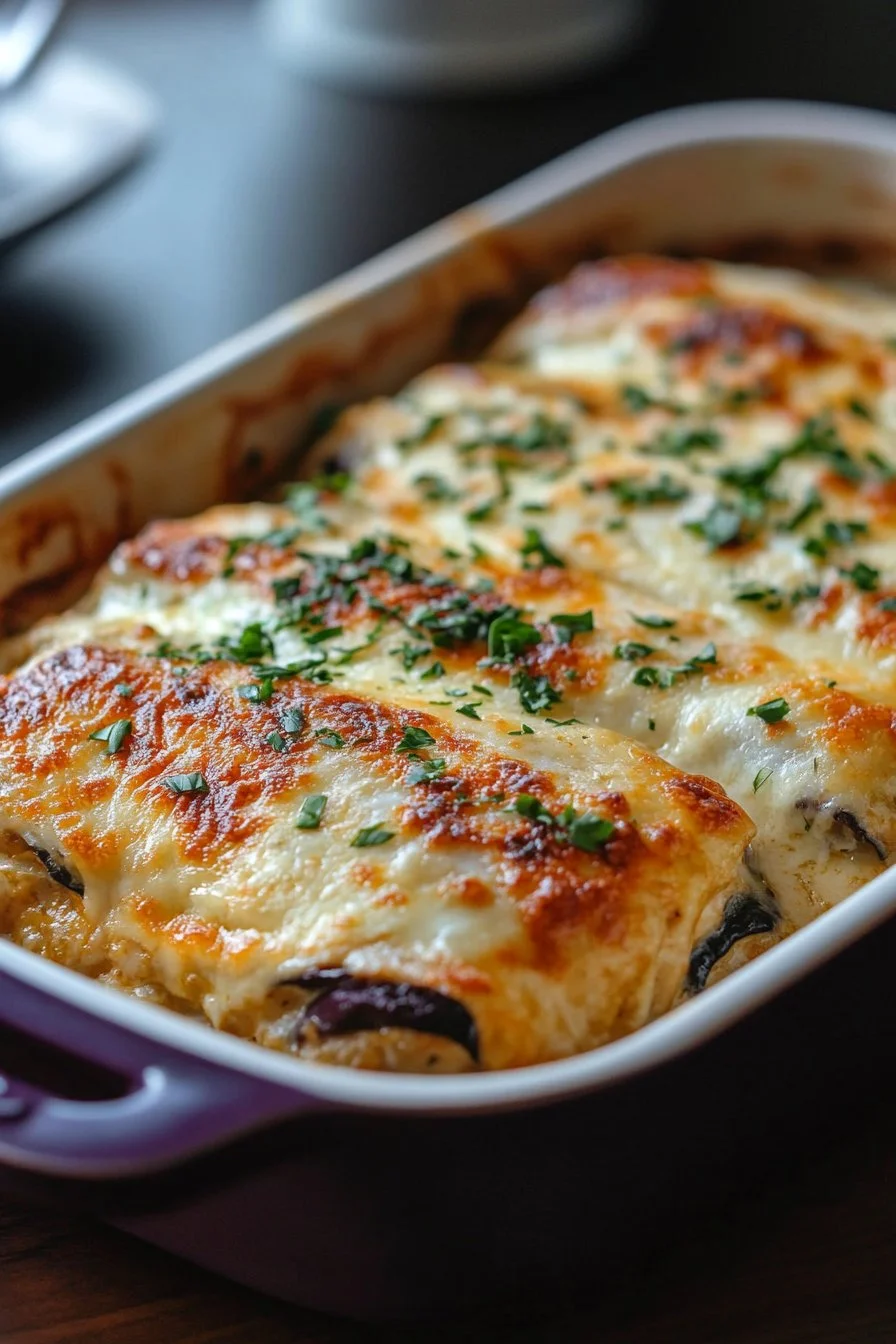 Gratin di involtini di melanzane morbidi