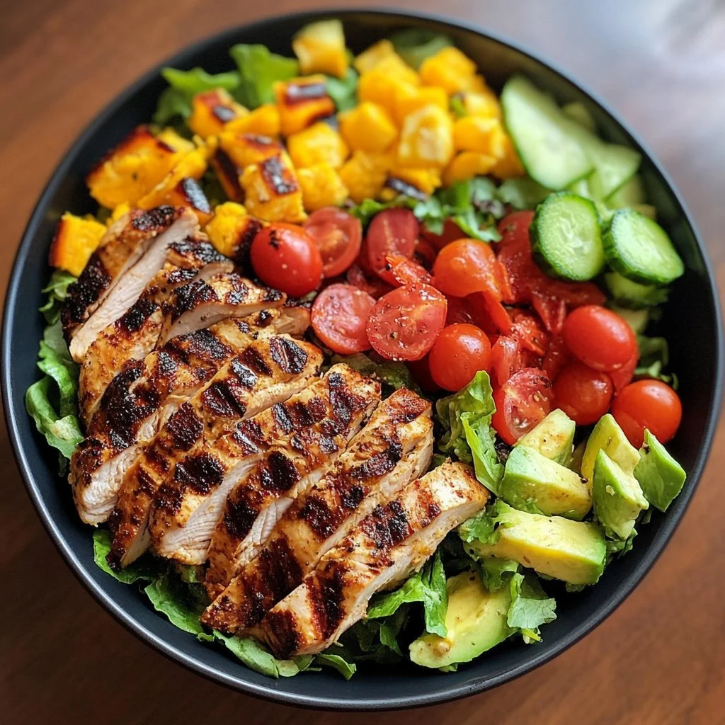 Insalata Cobb con pollo grigliato e ingredienti freschi