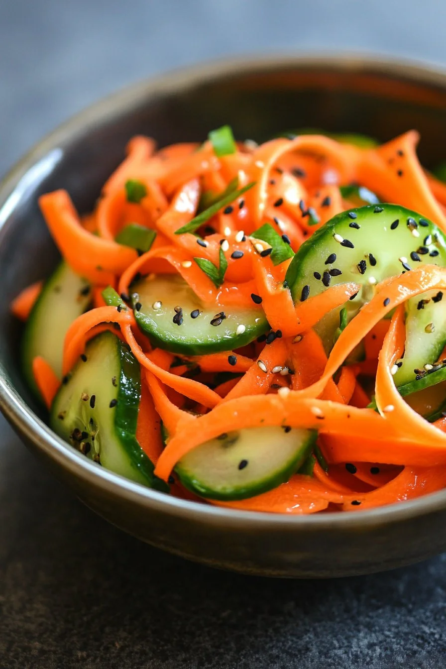 Insalata di Nastrini di Carote e Cetrioli