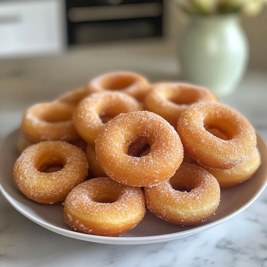 Mini bignè farciti con crema su un piatto elegante