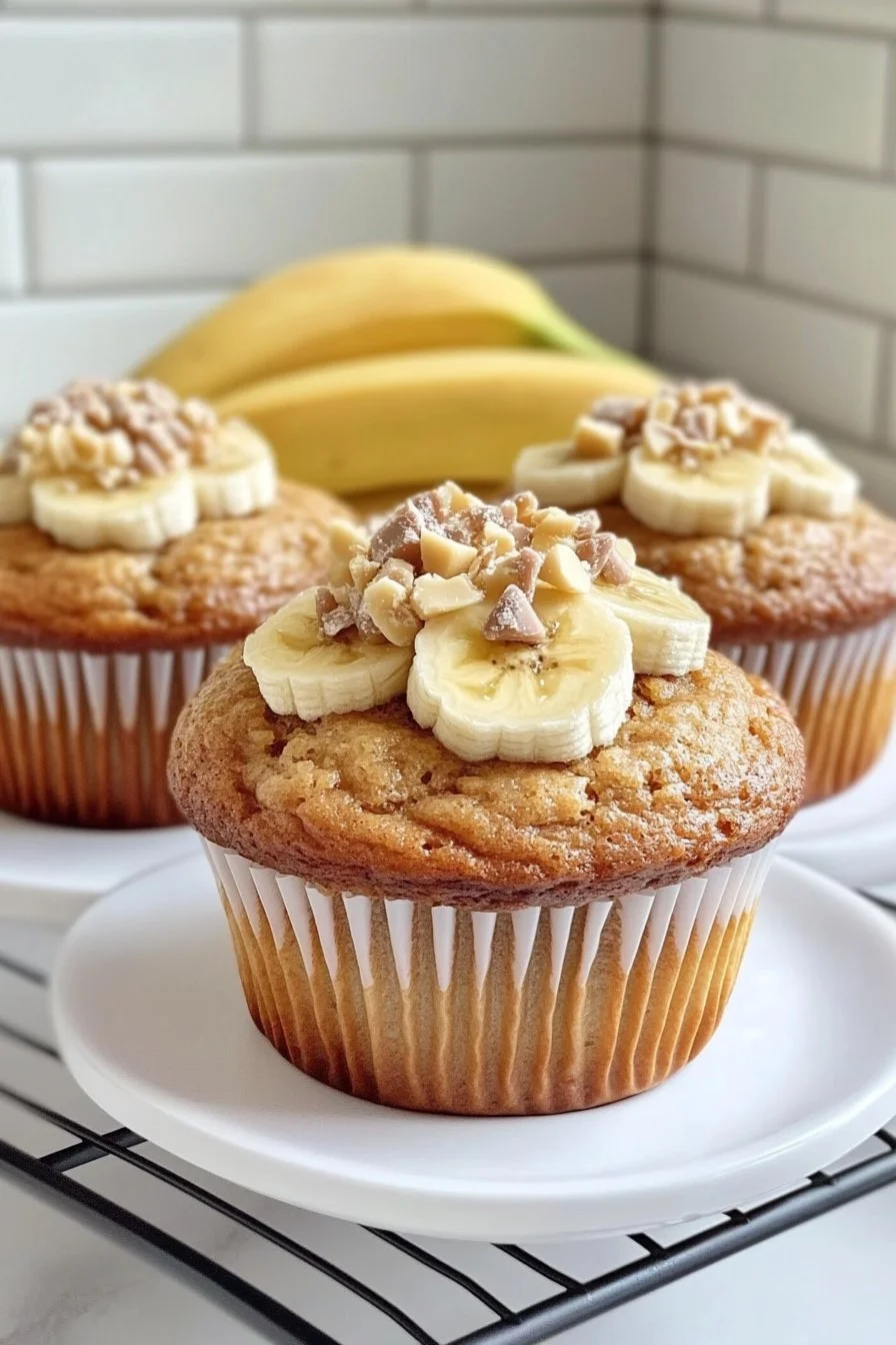 Muffin alla banana e burro d'arachidi