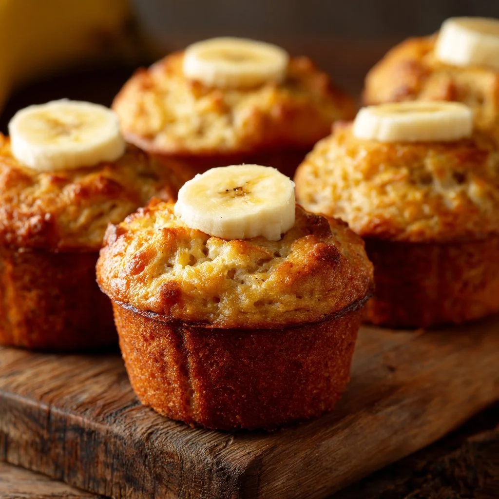 Muffin alla banana e cottage cheese freschi e gustosi