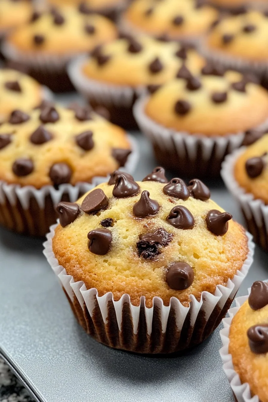 Muffin morbidi con gocce di cioccolato