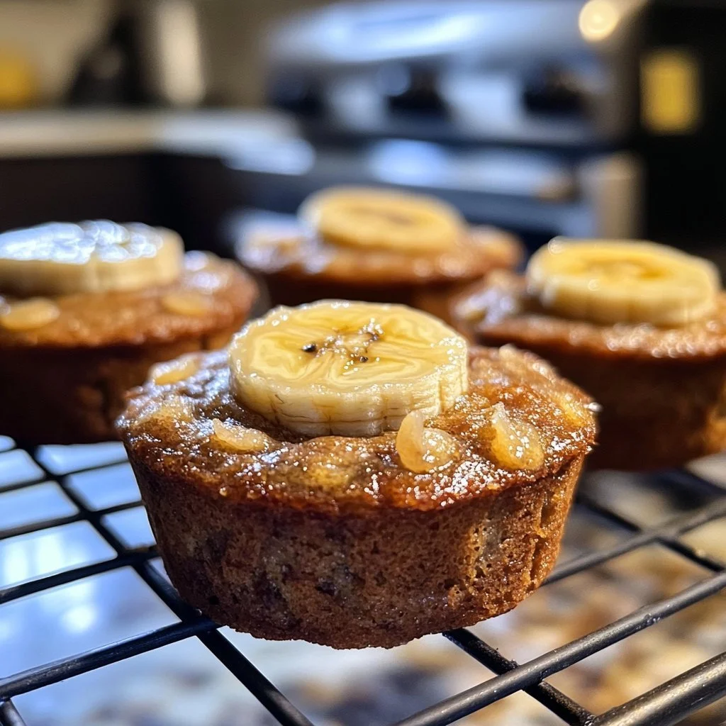 Muffin proteici alla banana appena sfornati e pronti da gustare