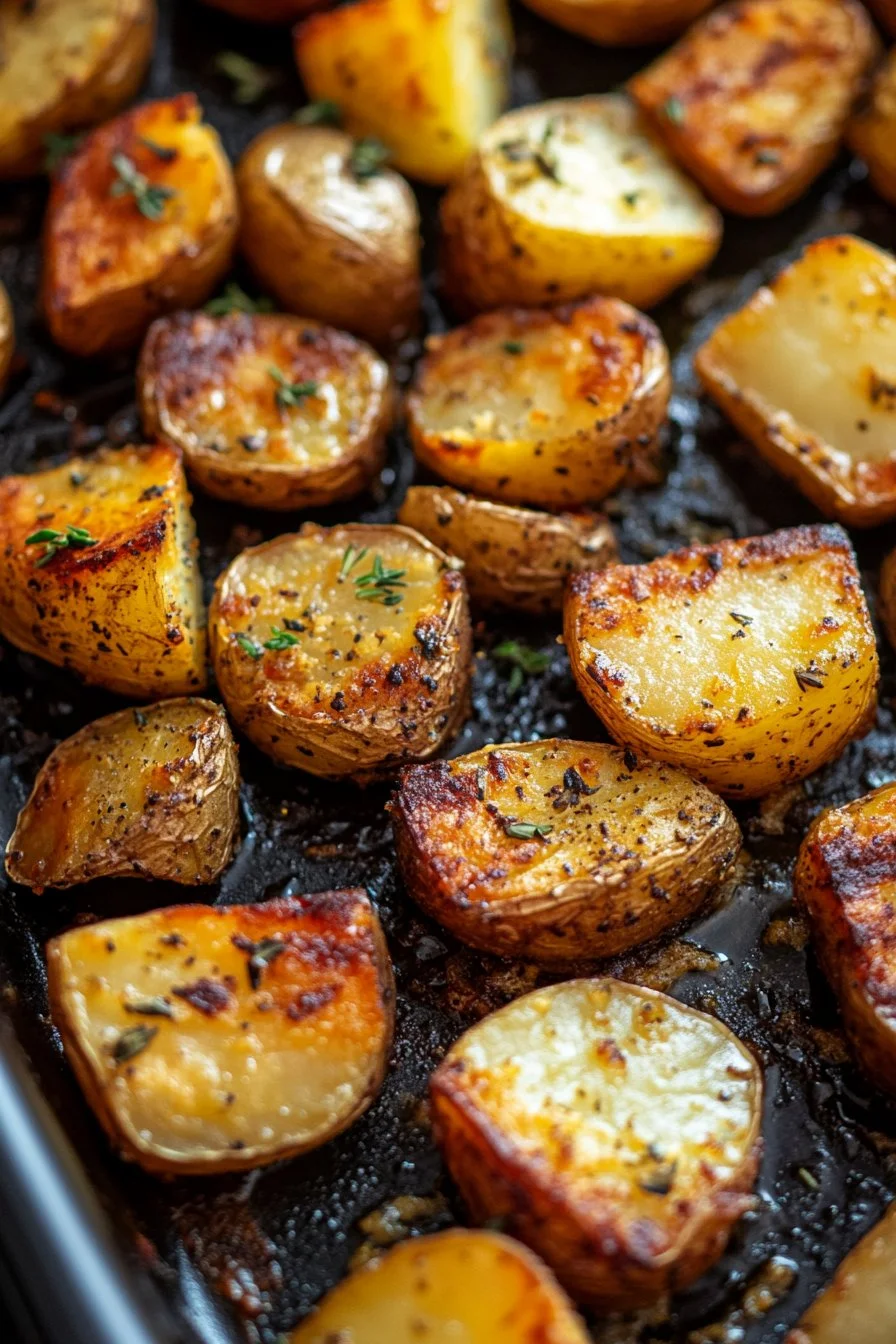 Patate arrosto croccanti nella friggitrice ad aria