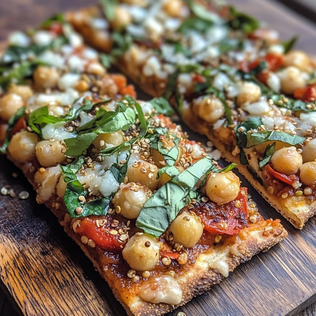 Pizza con quinoa e ceci, una ricetta sana e deliziosa.