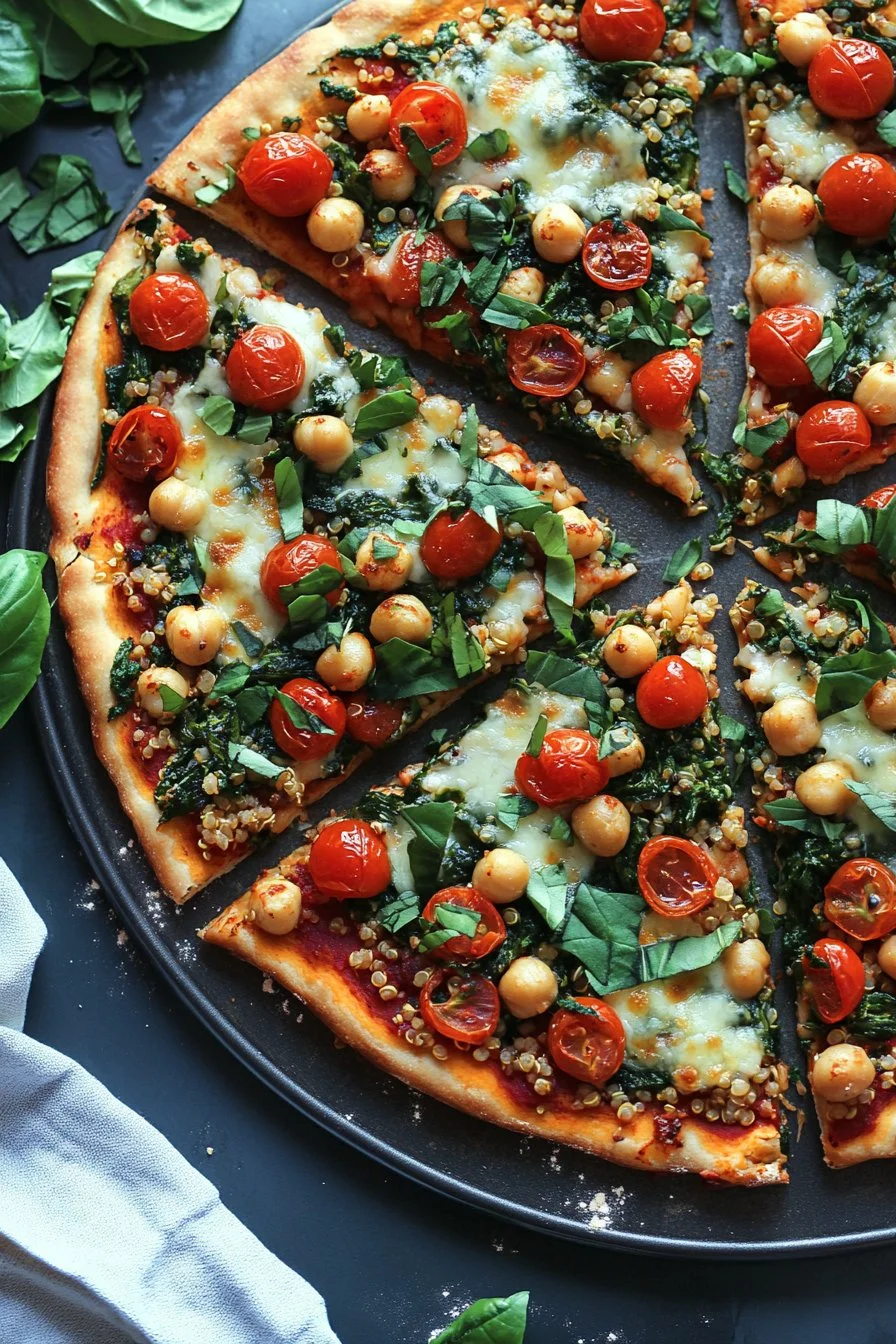 Pizza con Quinoa e Ceci