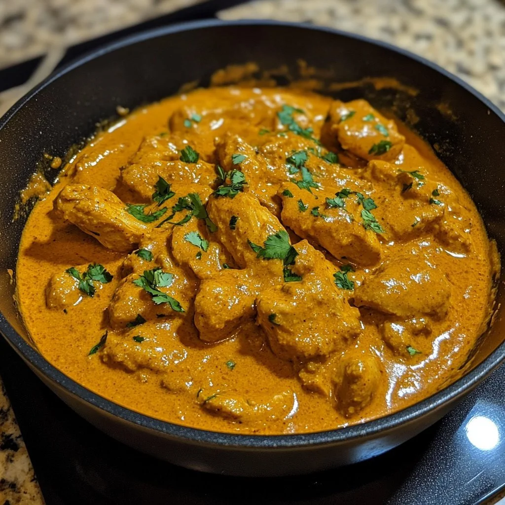 pollo al burro cucinato in padella con burro e spezie