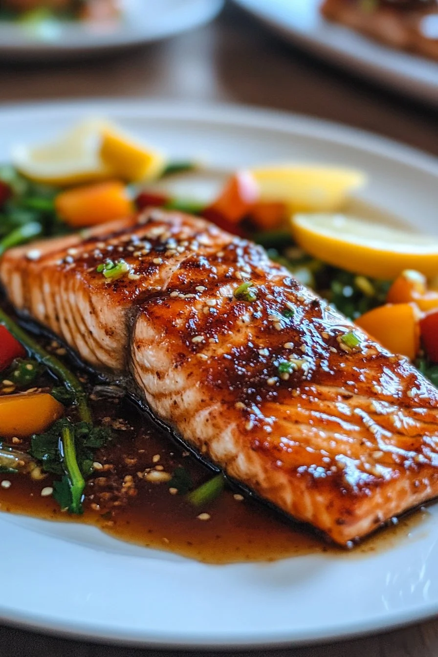 Salmone al forno con glassa di zucchero di canna
