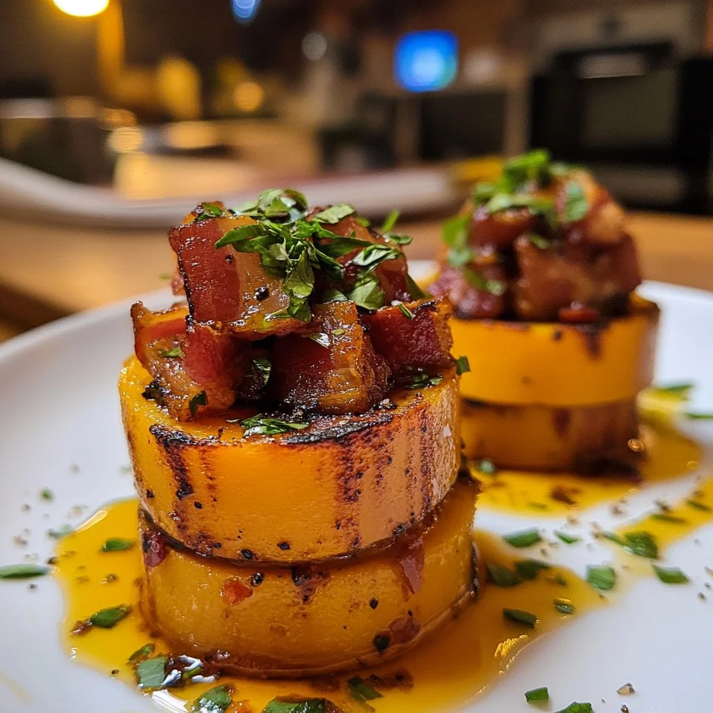 Strati di Butternut, Chorizo e Bacon