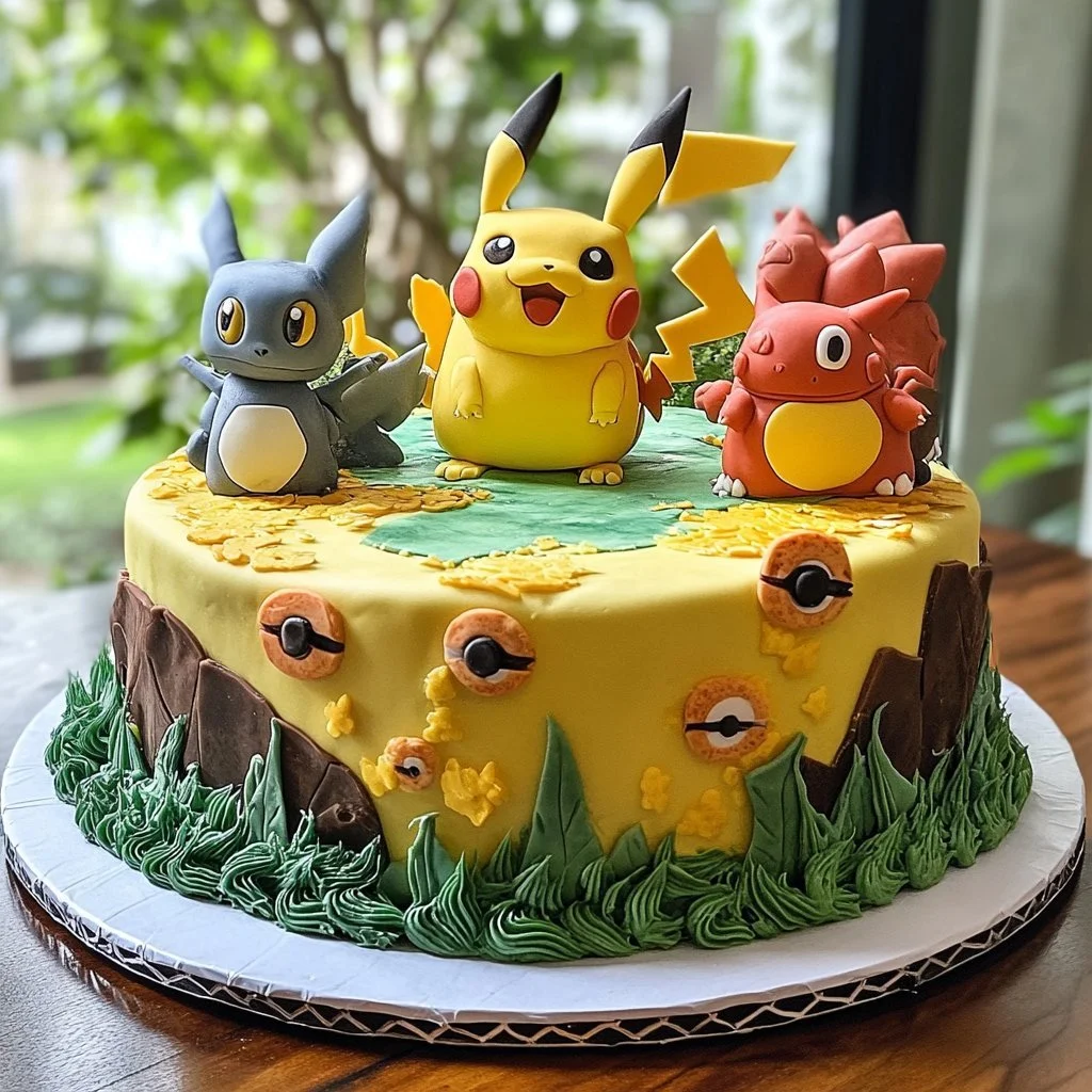 Torta Pokémon colorata e festosa per bambini