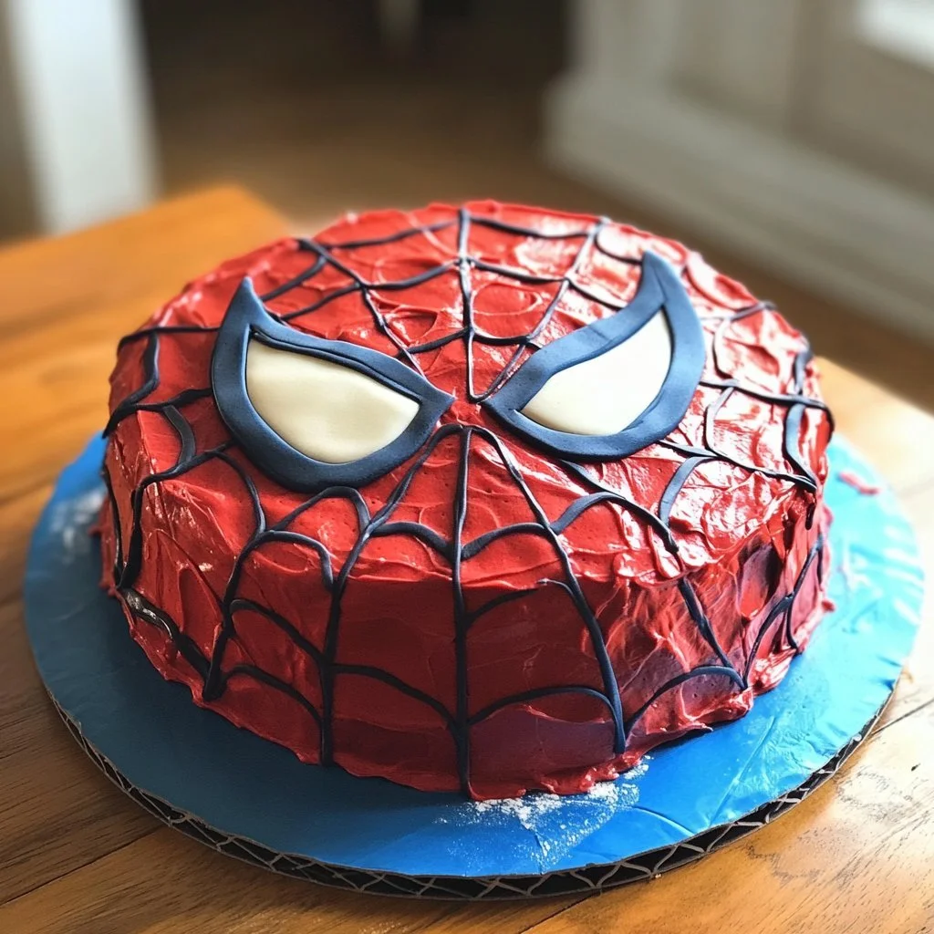 Torta Spiderman decorata con colori vivaci e dettagli del famoso supereroe.