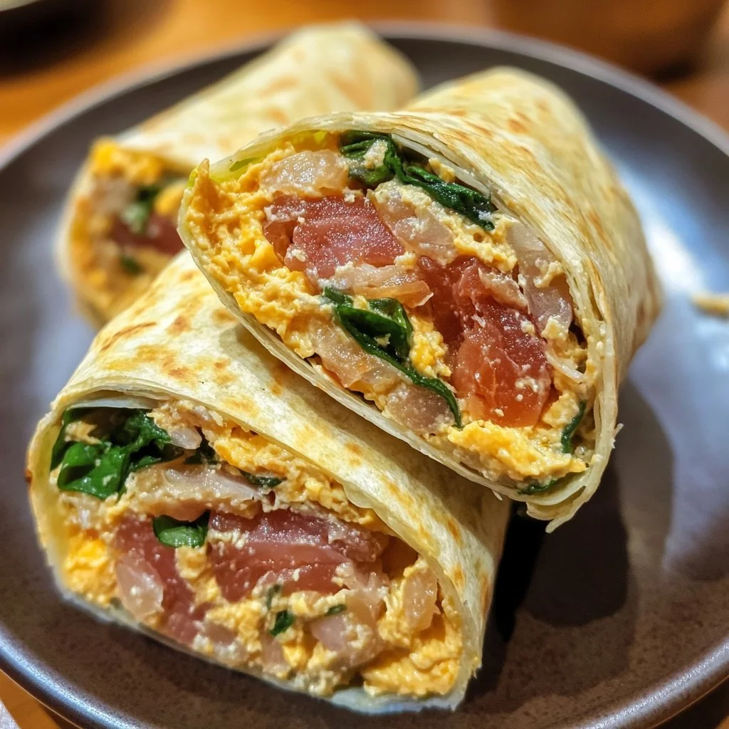 Wrap di tonno delizioso e sano con ingredienti freschi