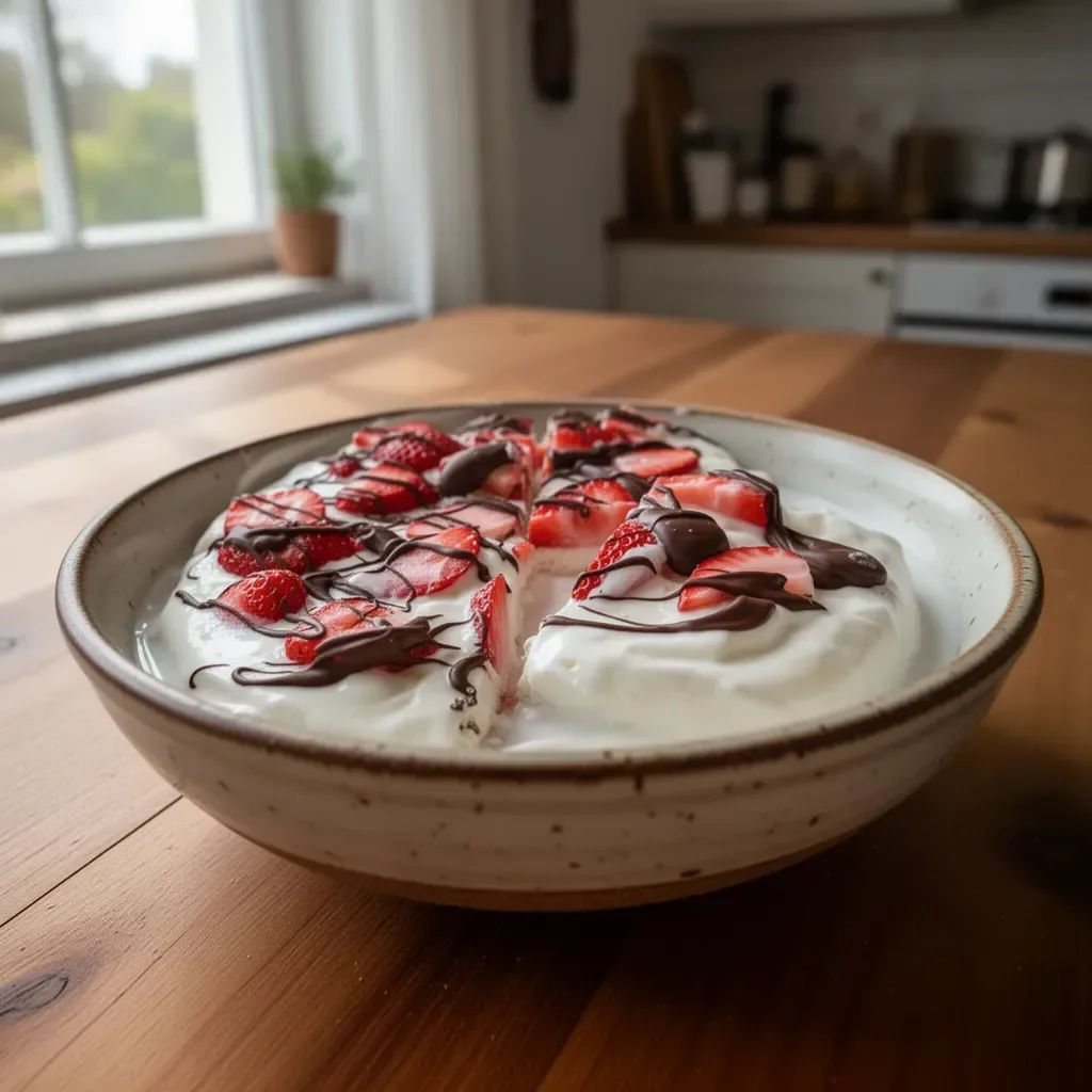 Bark allo yogurt e fragole, un dolce sano e fresco da gustare