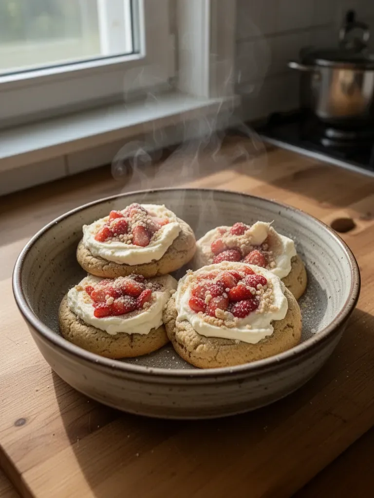 Biscotti al cheesecake alla fragola