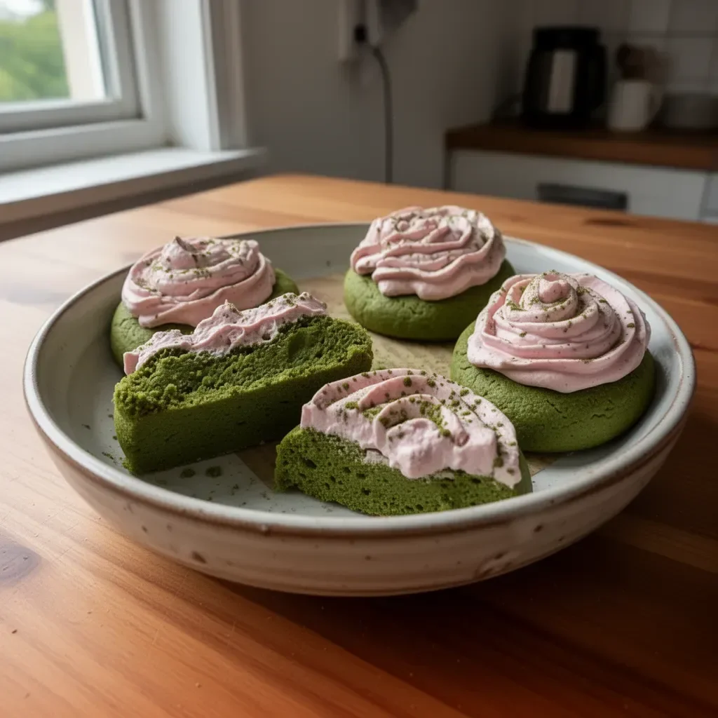 Biscotti al matcha freschi e croccanti, perfetti per una pausa caffè