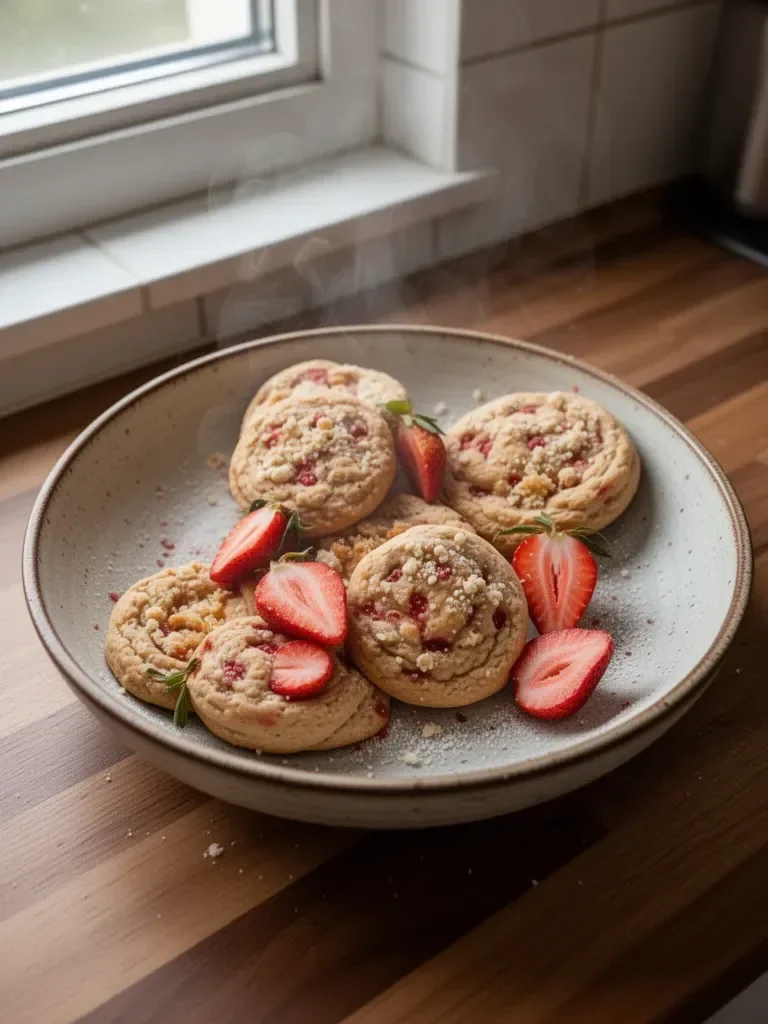 Biscotti alla fragola corta
