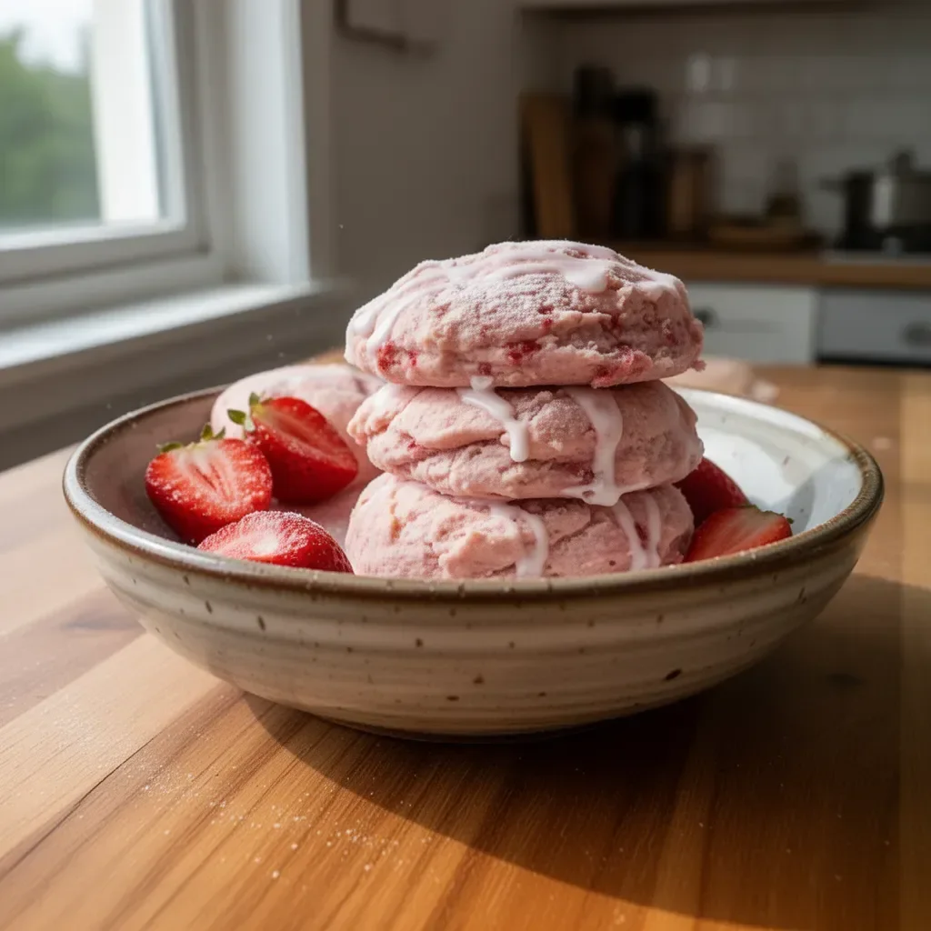 Biscotti alle fragole fresche e croccanti