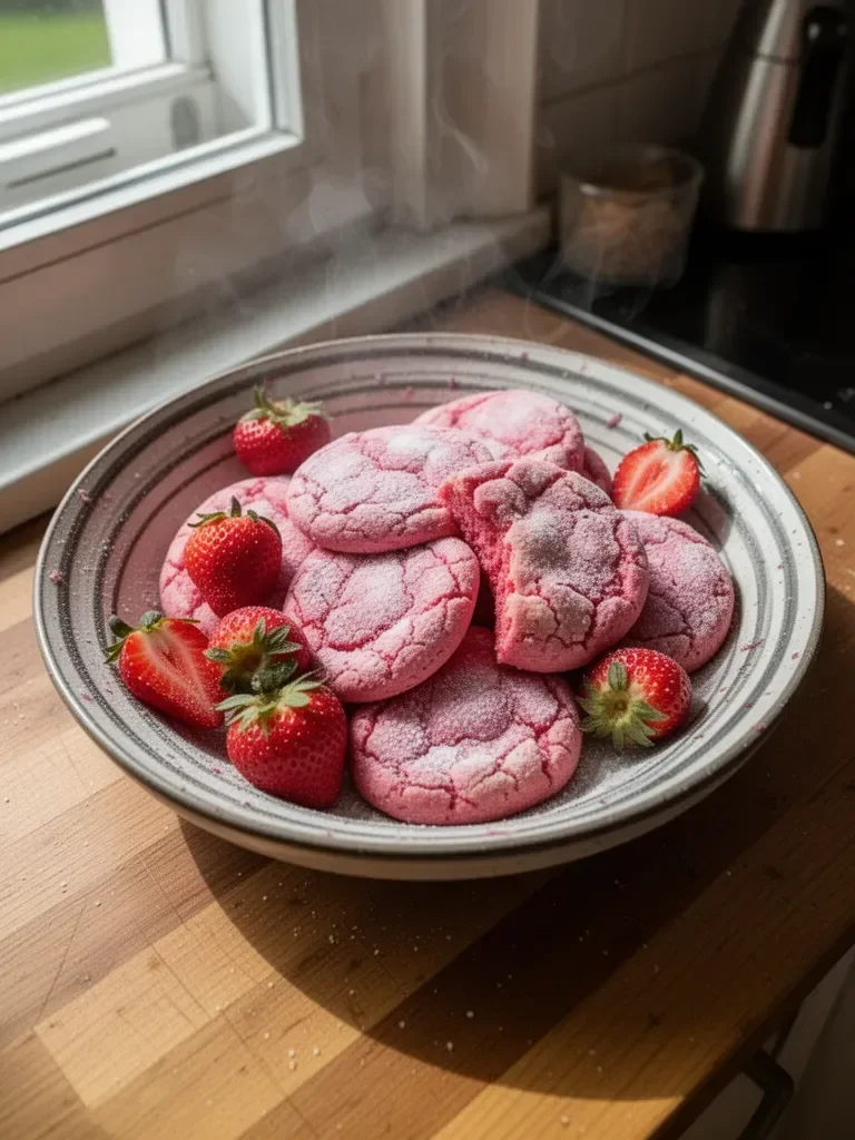 Biscotti alle Fragole e allo Zucchero
