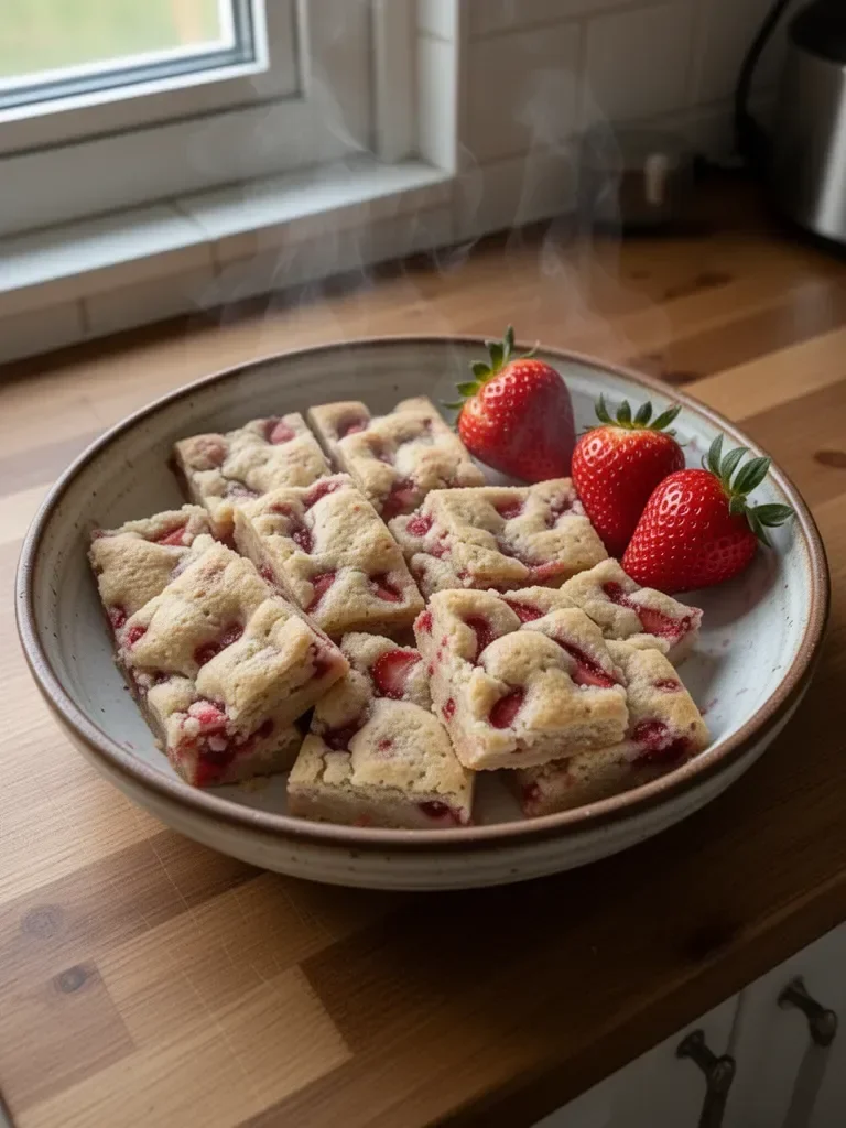 Blondies alla fragola