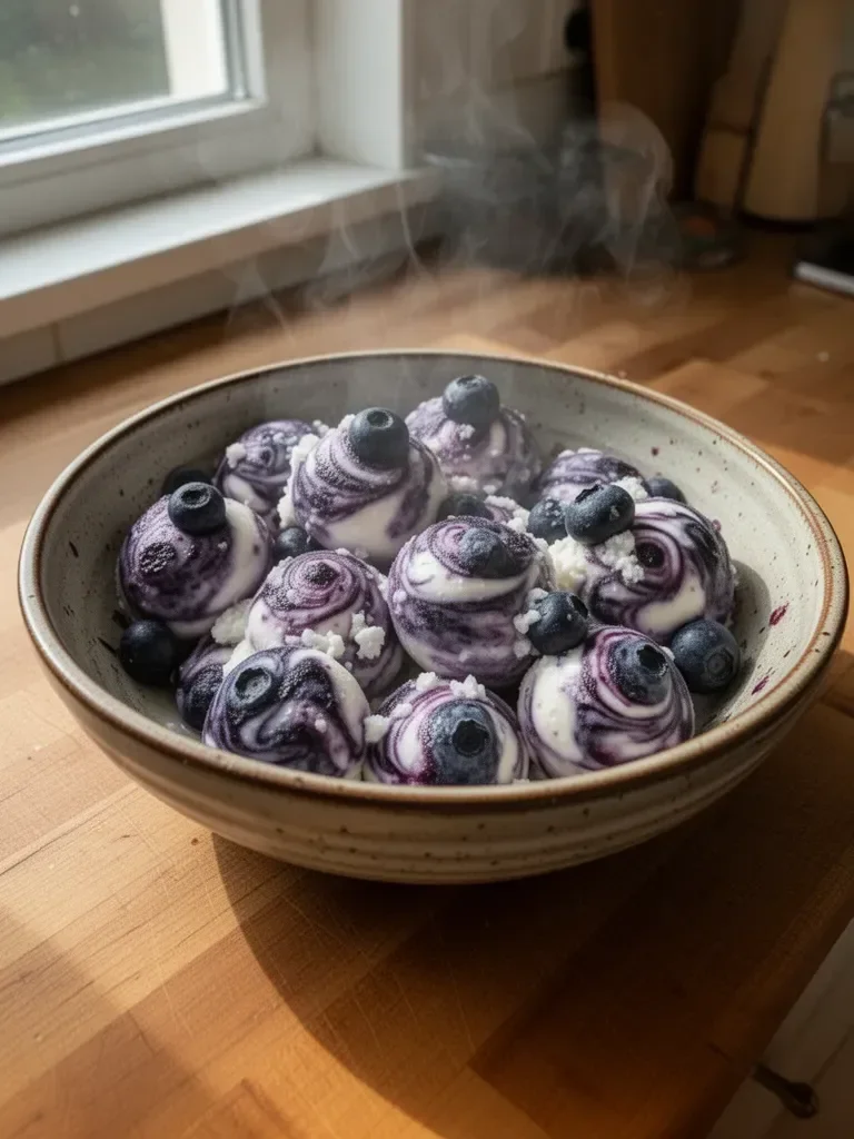 Bocconcini di Yogurt Greco ai Mirtilli