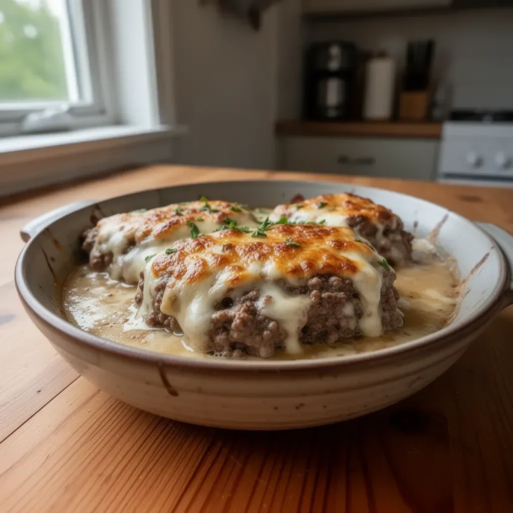 Casseruola di manzo macinato amish preparata con ingredienti freschi