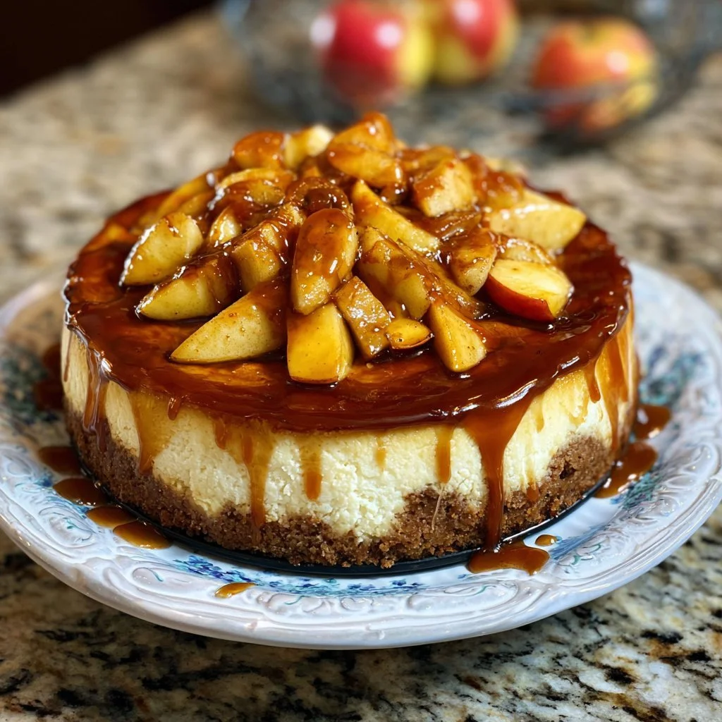 Cheesecake con mele caramellate - dolce cremoso e saporito