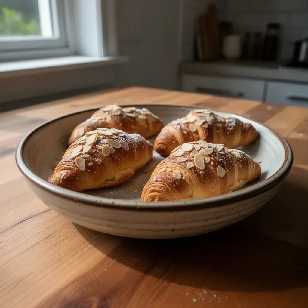 Cornetti alle mandorle, dolci soffici e croccanti, perfetti per ogni occasione.