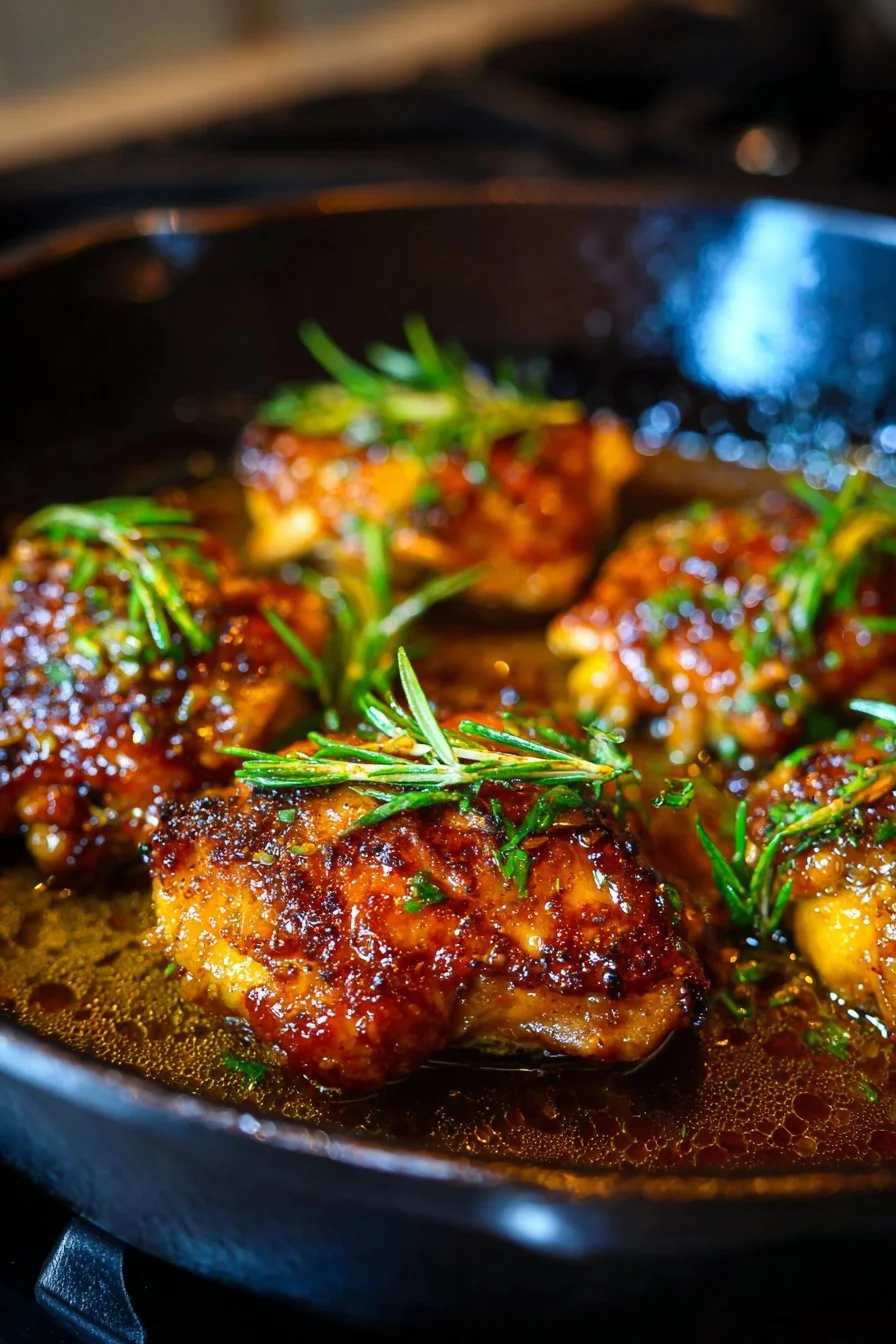 Cosce di pollo all'aglio e di soia facili