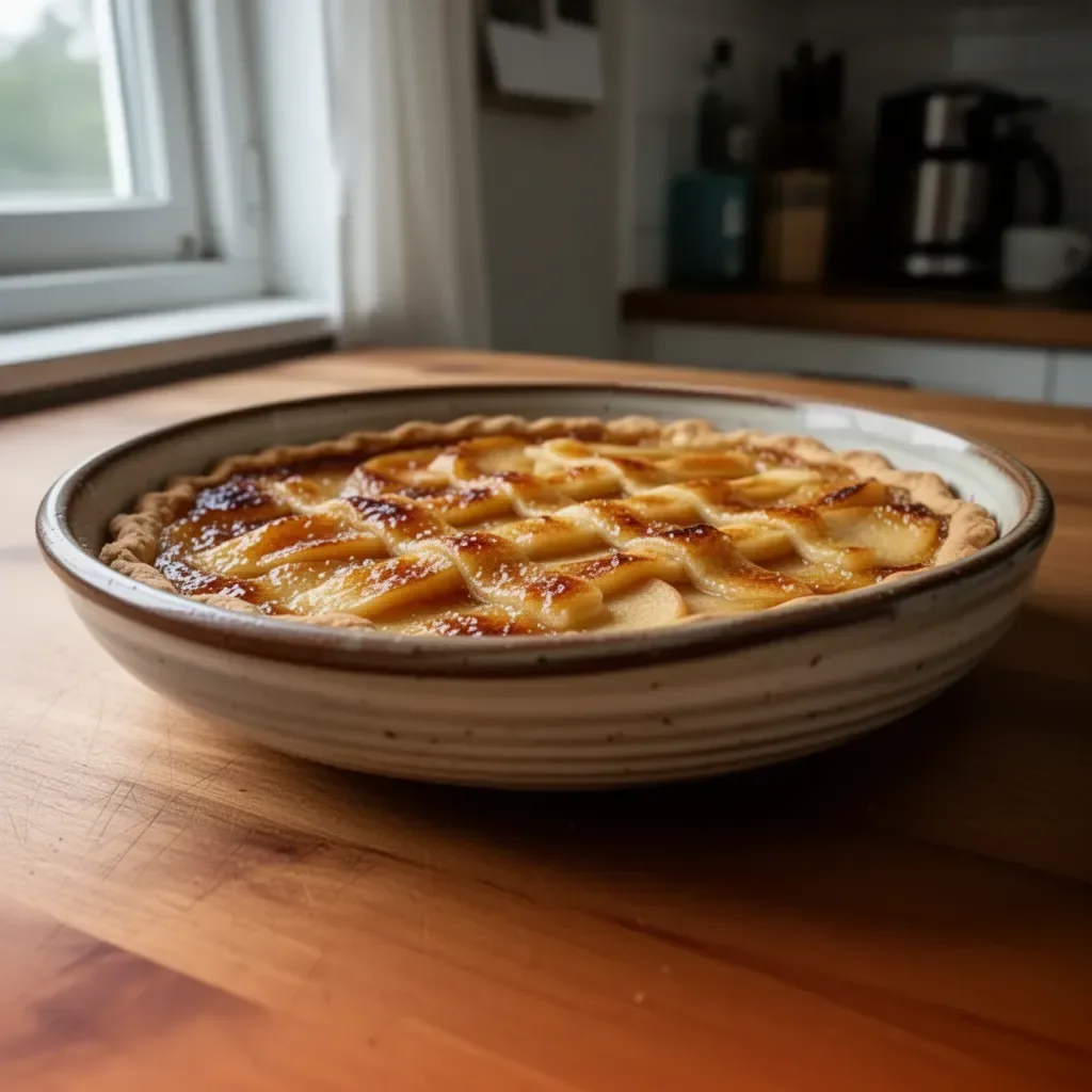 Crostata di Mele Stile Crème Brûlée con caramello croccante