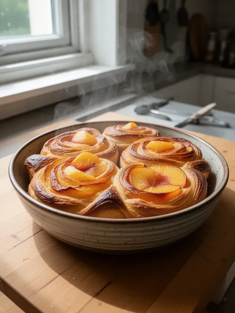 Cruffins Torta alle Pesche