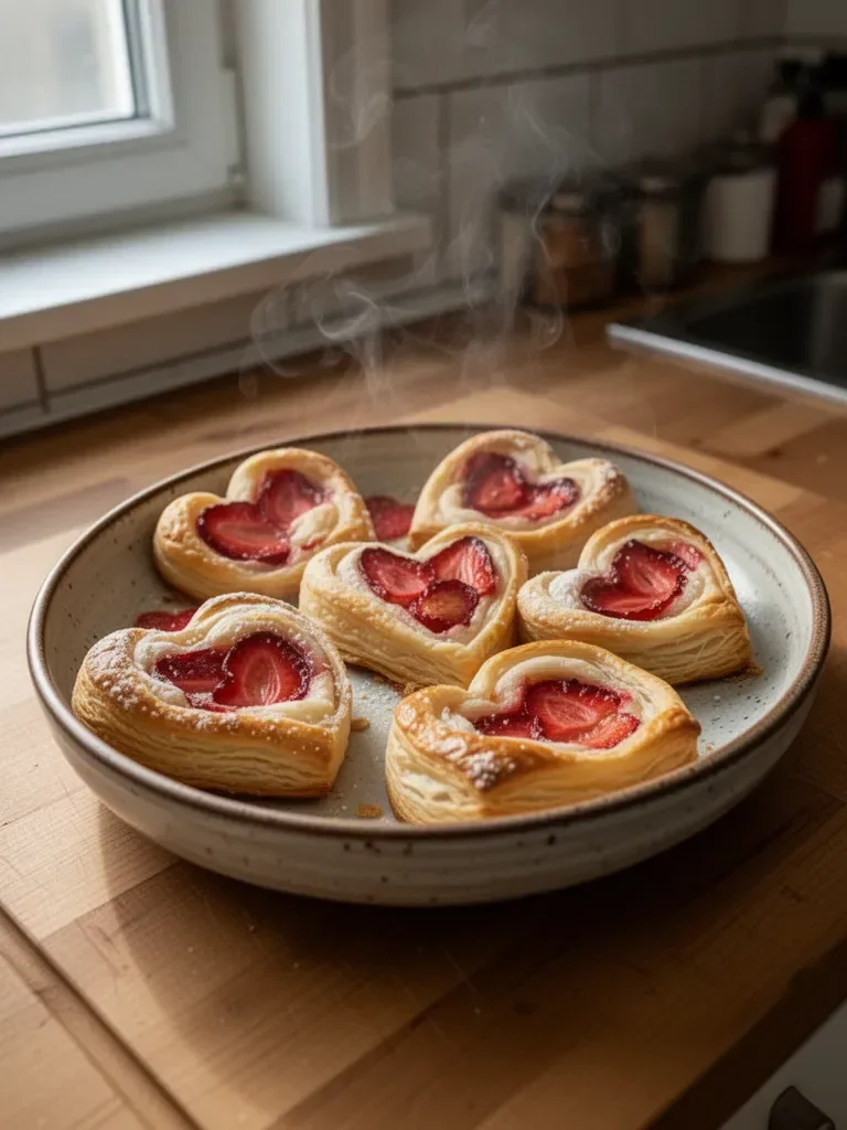 Danish in pasta sfoglia per San Valentino