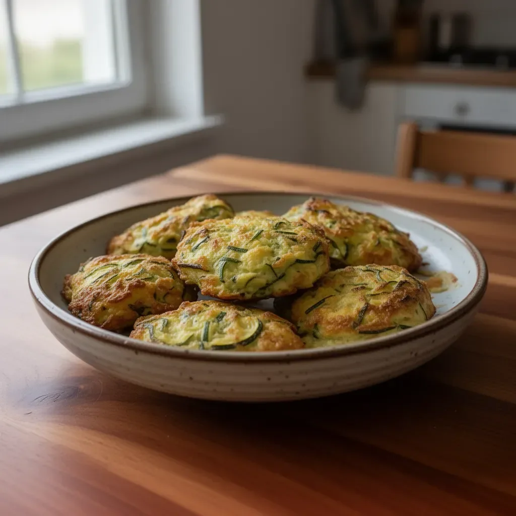 Frittelle di zucchine croccanti preparate nella friggitrice ad aria