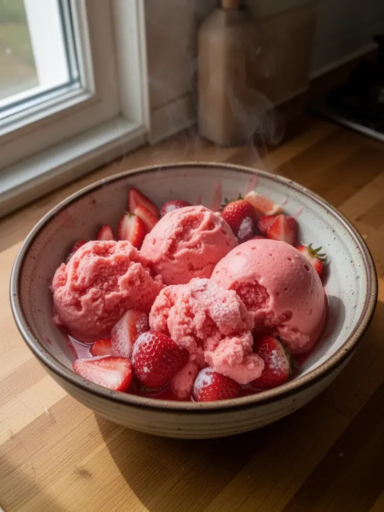 Limonata ghiacciata alle fragole