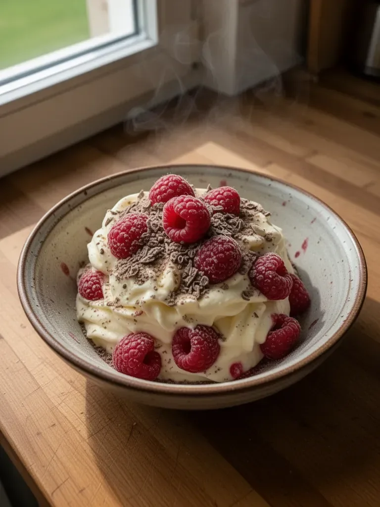 Mousse al Cioccolato Bianco e Lamponi