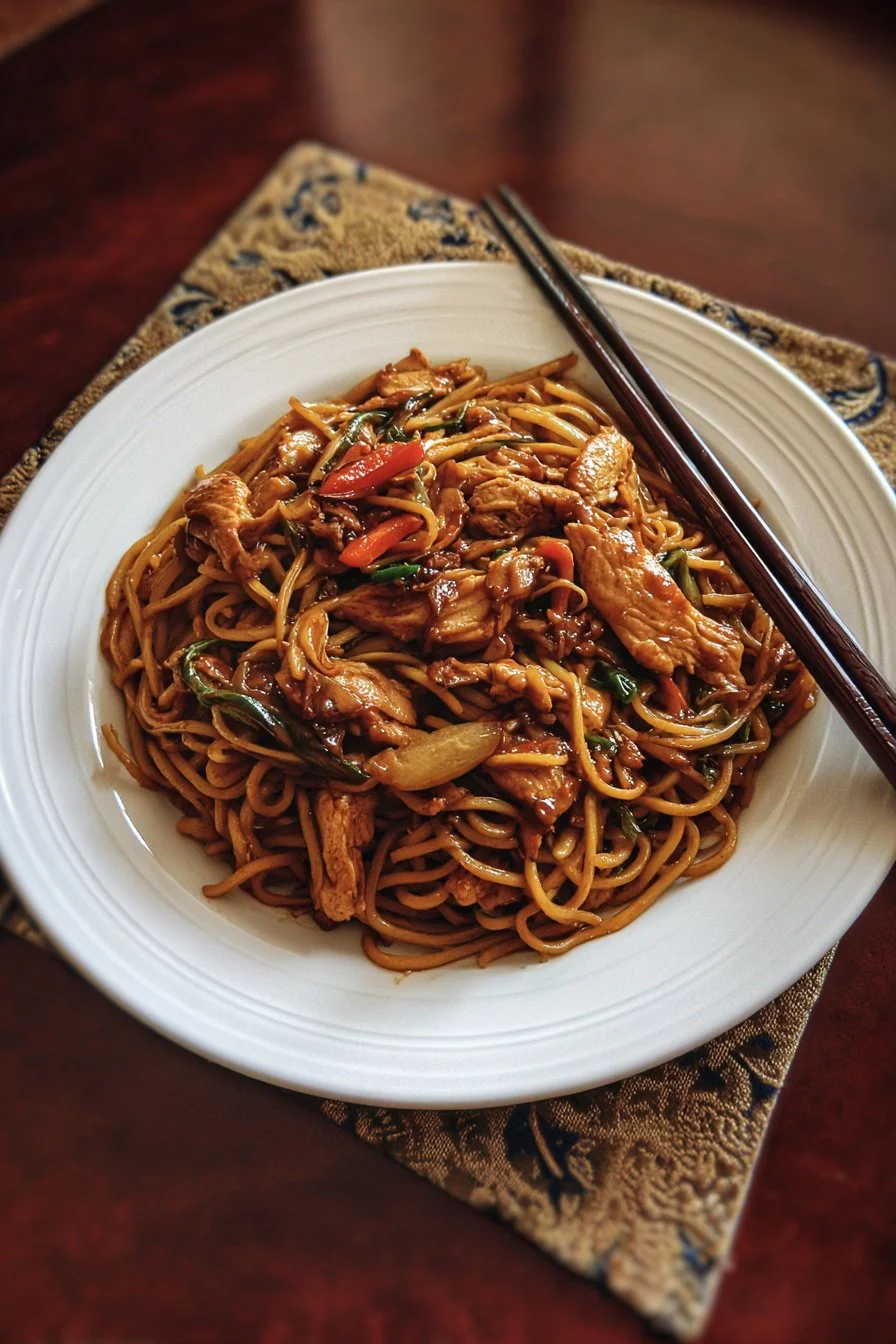 Noodles al pollo teriyaki