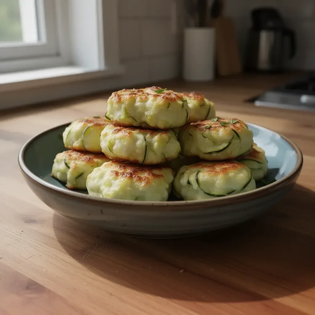 Nuvole di zucchine pronte a essere servite, piatto leggero e sano.
