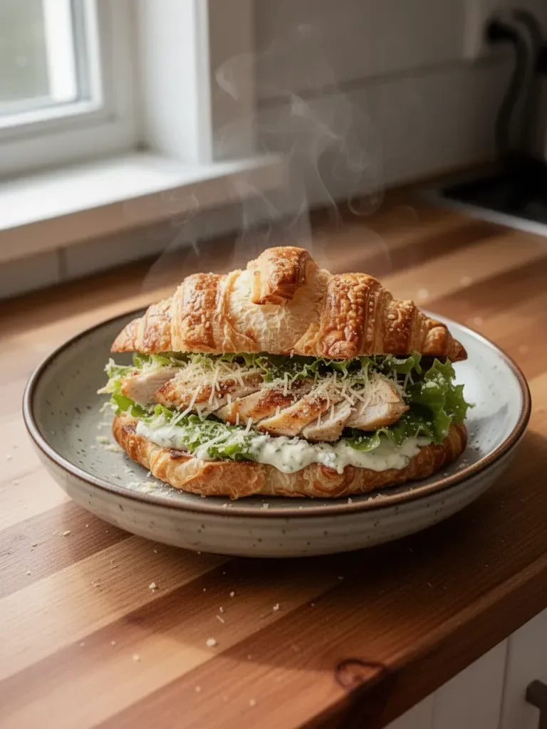 Panino con croissant di pollo César