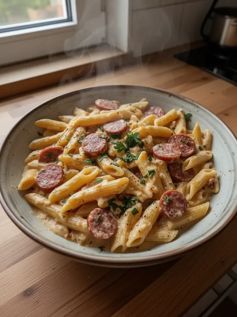 Pasta Kielbasa in Unica Pentola