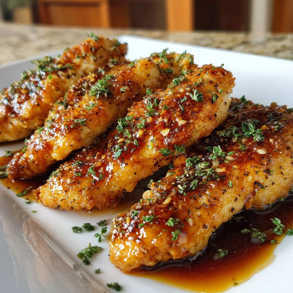Petto di pollo al miele, burro e aglio cucinato nella friggitrice ad aria