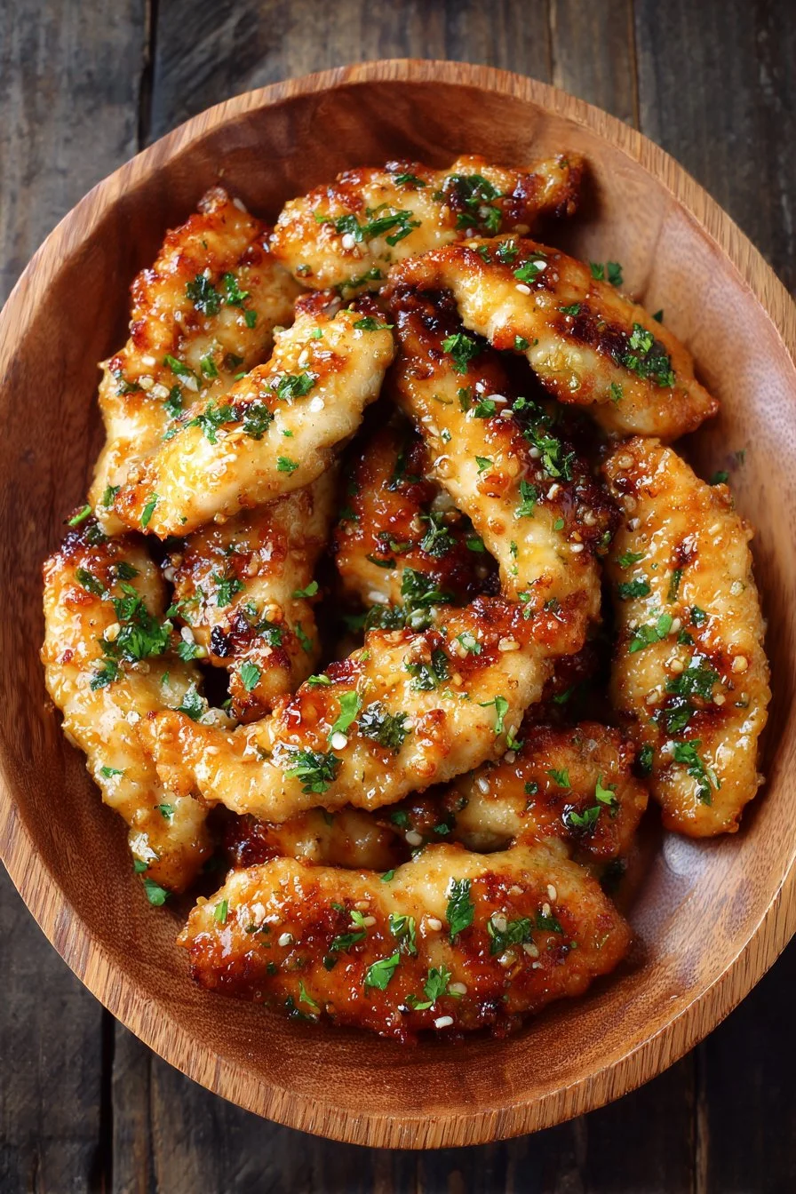 Petto di pollo al miele, burro e aglio nella friggitrice ad aria
