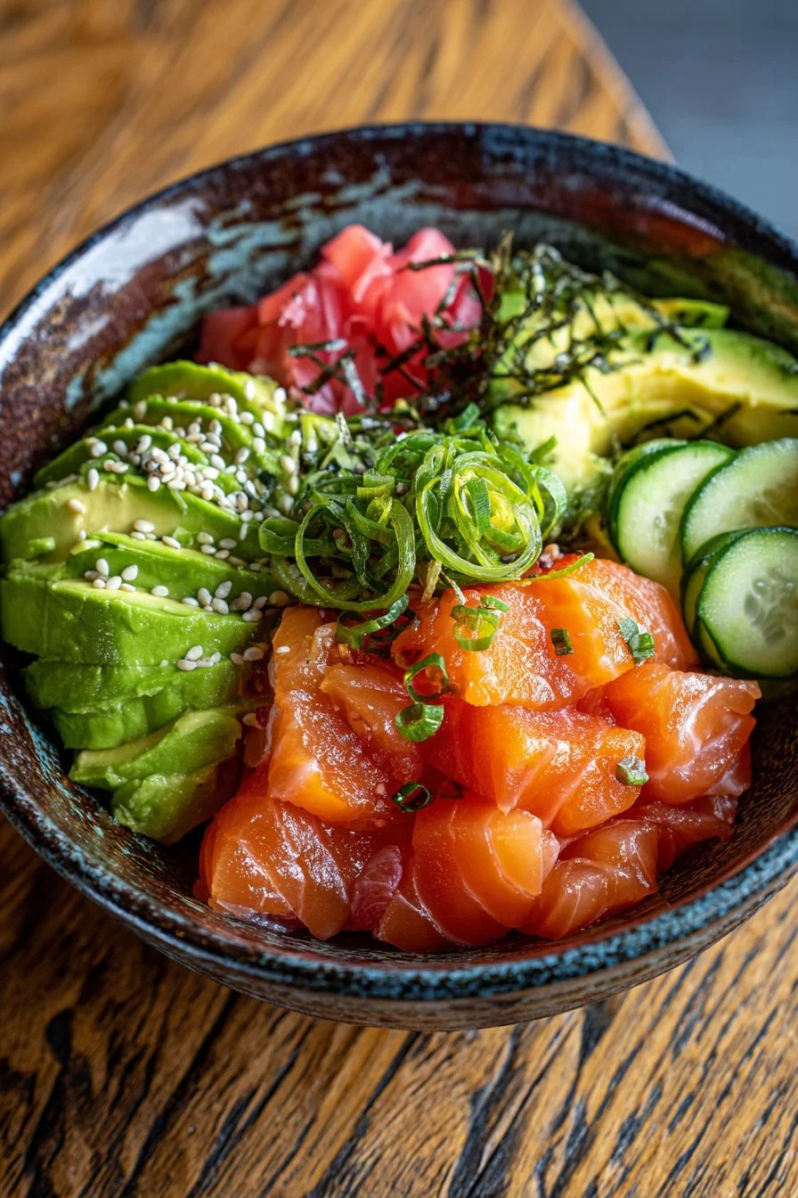 Poke bowl di salmone e avocado