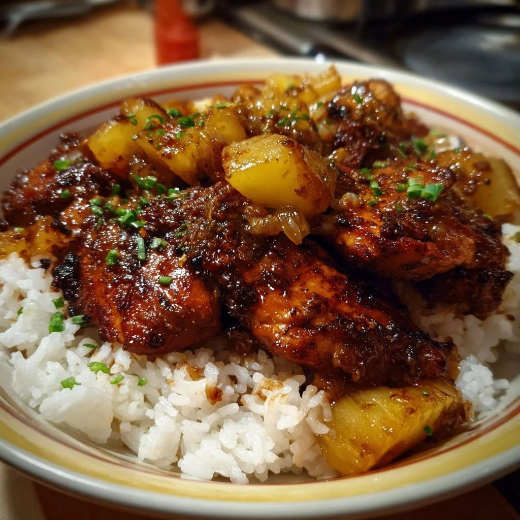 Pollo con Ananas e Zucchero di Canna, un piatto gustoso e aromatico