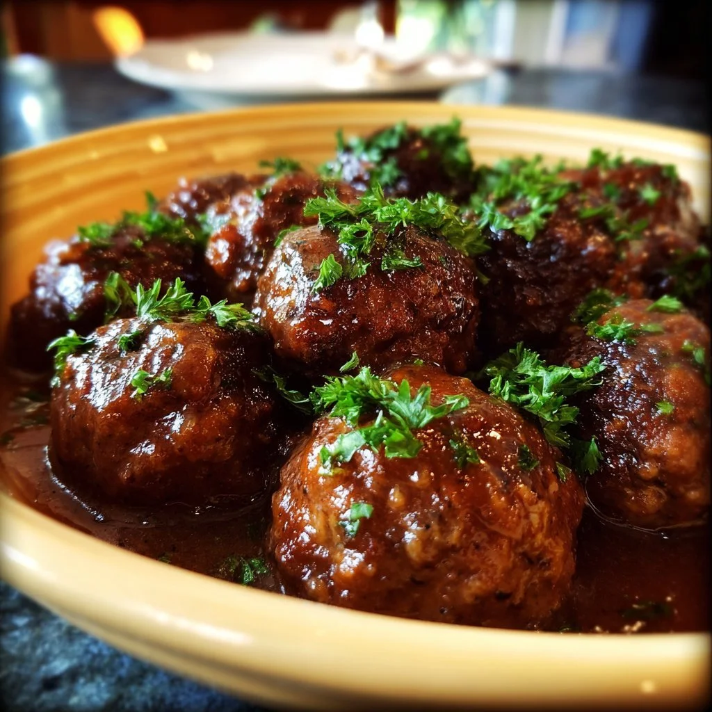 Polpette di carne alla Salisbury cotte lentamente in pentola