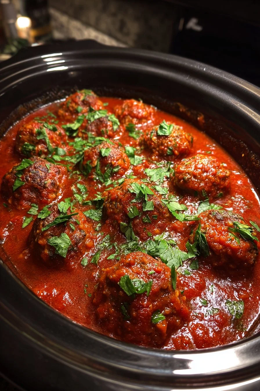 Polpette di carne alla Salisbury in pentola a cottura lenta