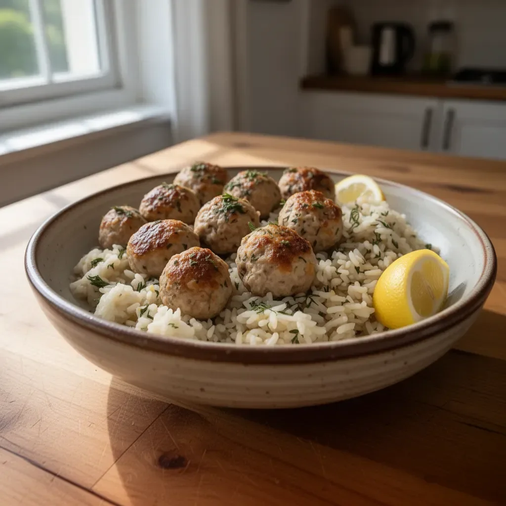 Polpette di carne greche con tacchino pronte da servire