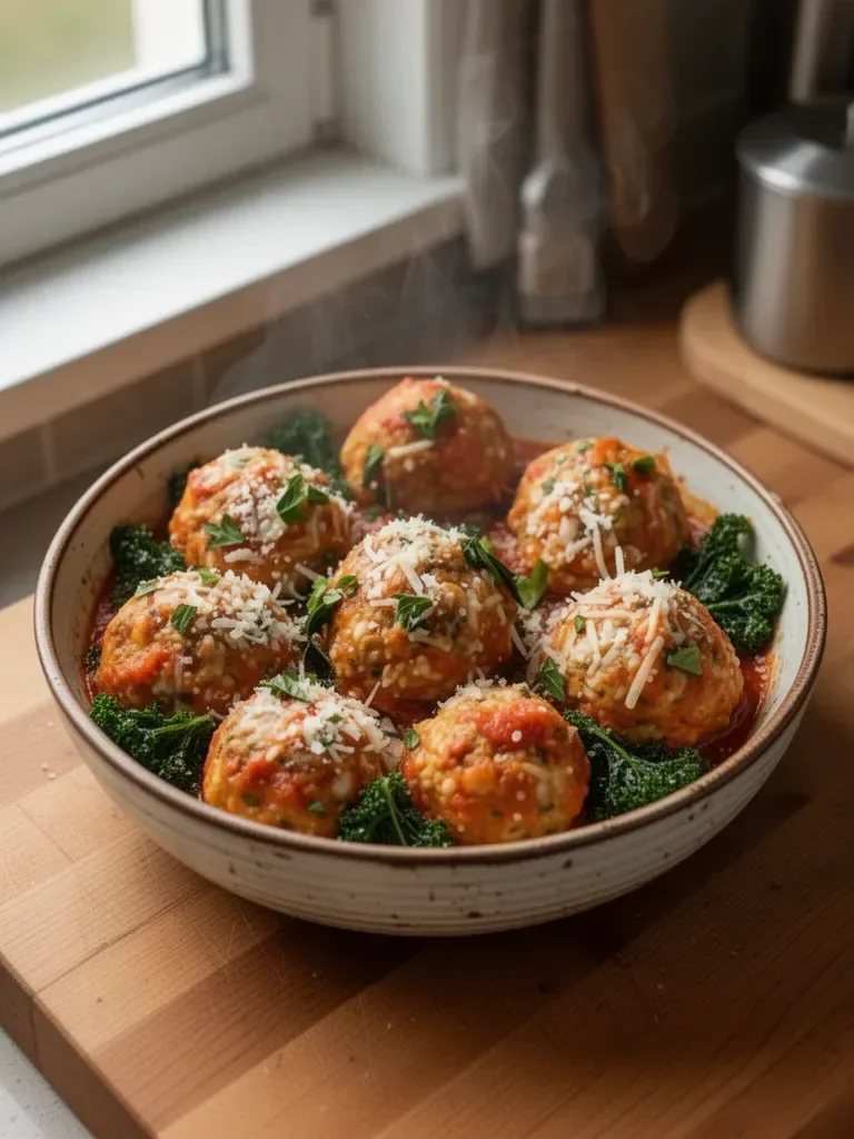Polpette di tacchino veloci con cavolo riccio