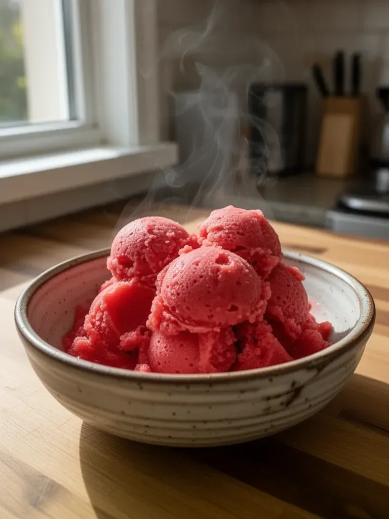 Sorbetto di Fragole Fatta in Casa