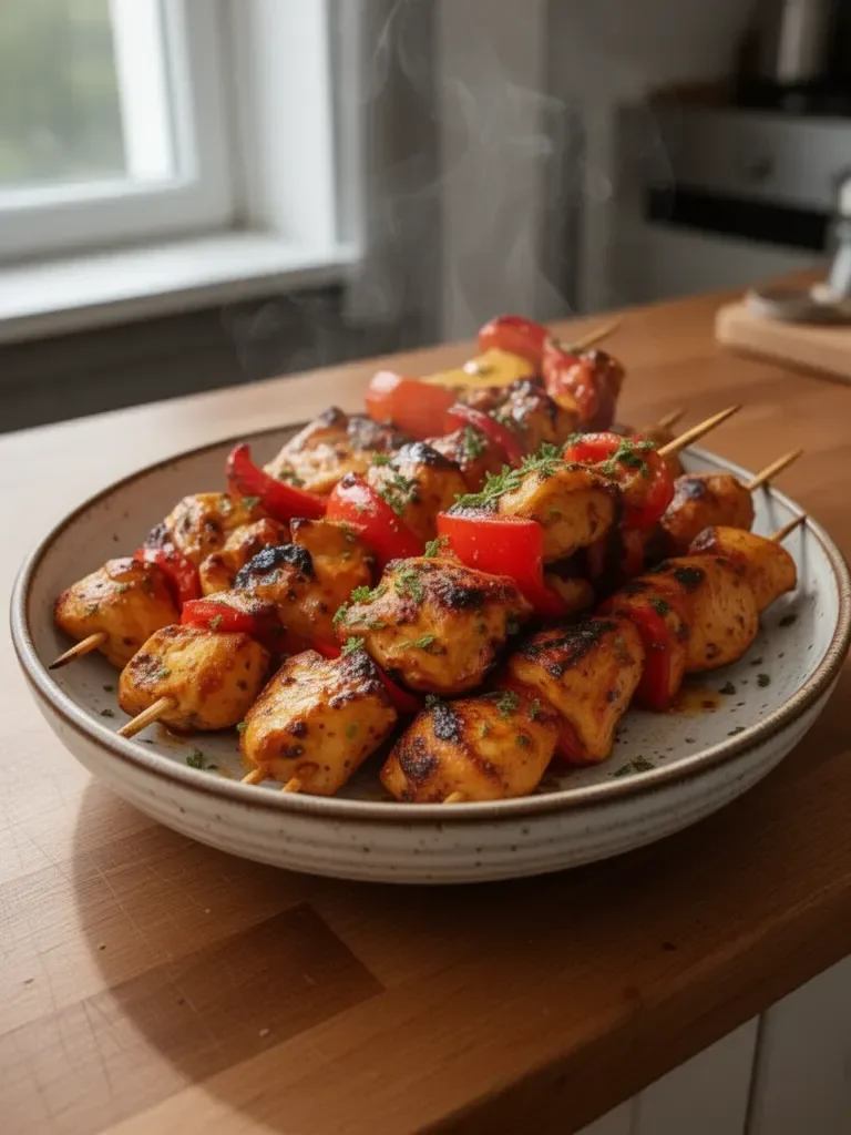 Spiedini di pollo marinati